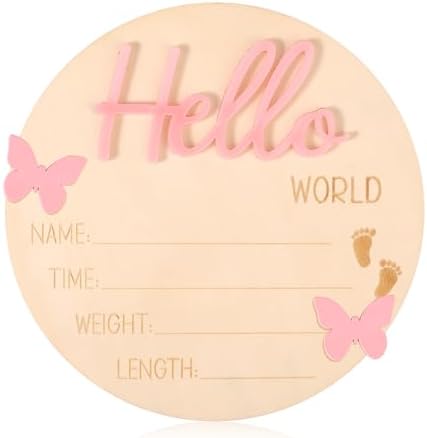 Baby Announcement Wooden Sign Board
