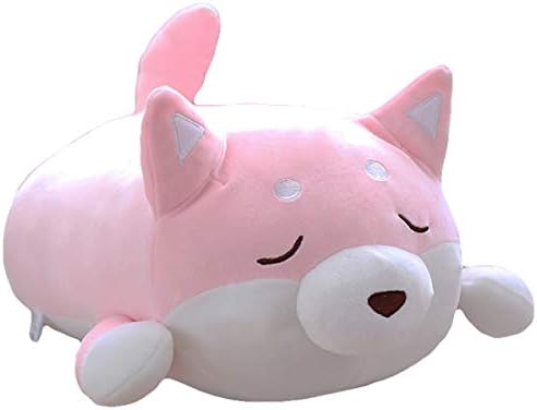 Cute Shiba Inu Plush Pillow 135in Pink Smiling Eye