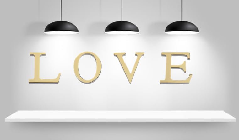 Metal Initials Wall Decor 12 Inch Letters