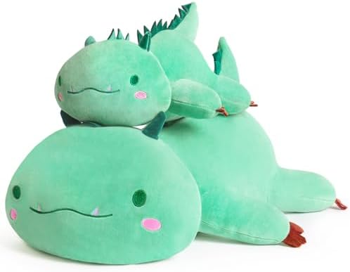 Cute Dinosaur Plush Pillow 20 Green