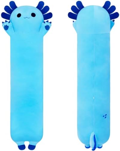 Chubbyjoy Long Axolotl Plush Pillow Blue