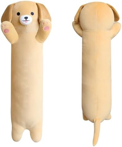 Long Dog Plush Hugging Pillow for Kids and Adults
