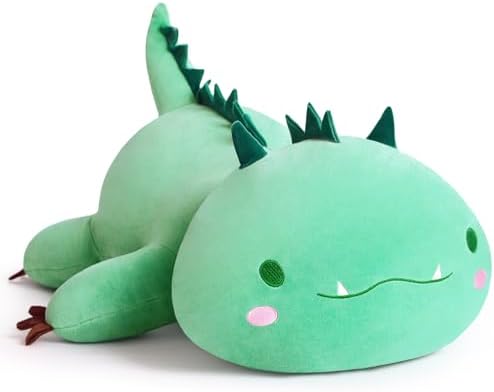 Cute Dinosaur Plush Pillow 20 Green