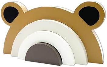 Wooden Bear Rainbow Decor for Nursery Room