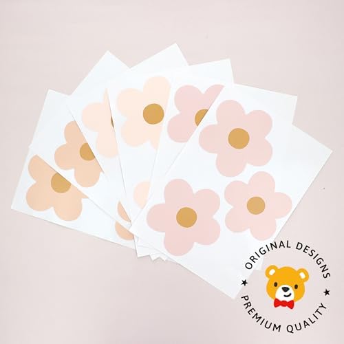 Daisy Blush Pink Boho Wall Stickers for Kids