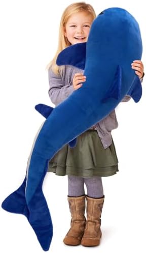 Tezituor 47 Inch Whale Plush Pillow for Kids