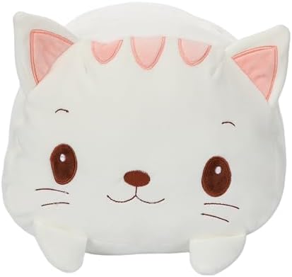 TemBe 236 Inch White Cat Plush Pillow