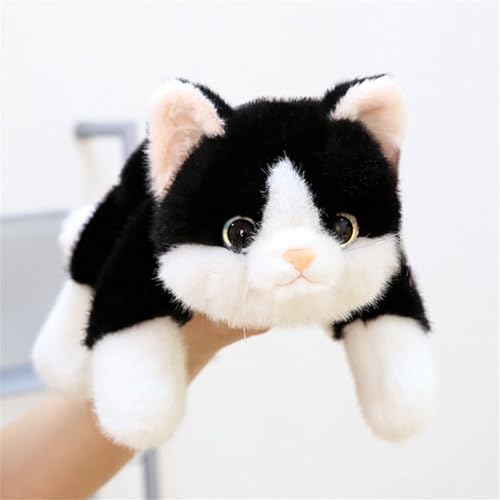 Black and White Cat Weighted Plush Toy