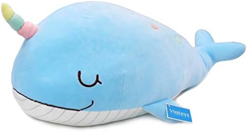 Vintoys Soft Narwhal Unicorn Hugging Pillow