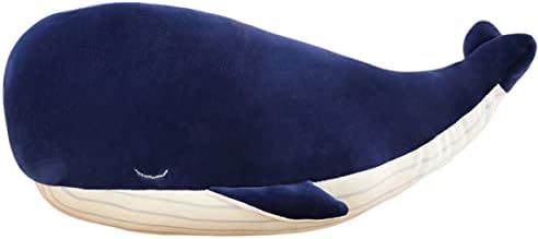 Large Blue Whale Plush Toy Hugging Pillow