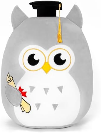 Graduation Plush Owl Pillow Toy for Her Girlfriend Lover Kids