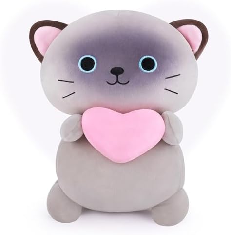 14 Inch Siamese Cat Plush Pillow