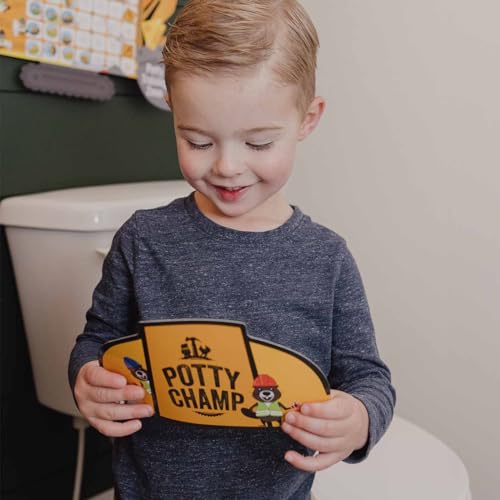 Potty Training Chart with Tractor Stickers and Crown