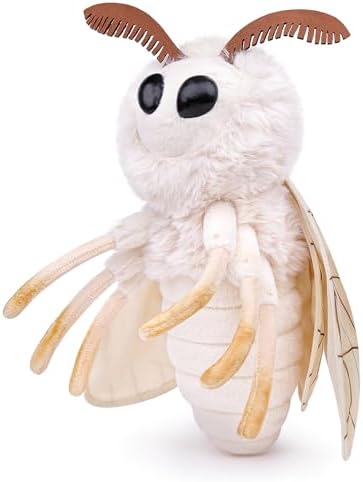 ZHONGXIN MADE Silk Moth Plush Pillow Toy 12in