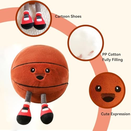 Funny Basketball Ball Pillow with Legs