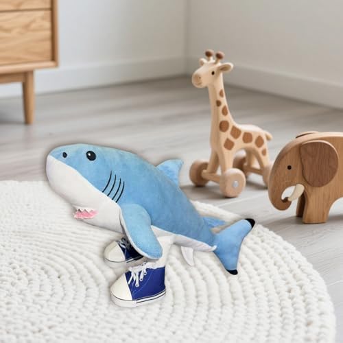 Italian Shark Plush Pillow Blue
