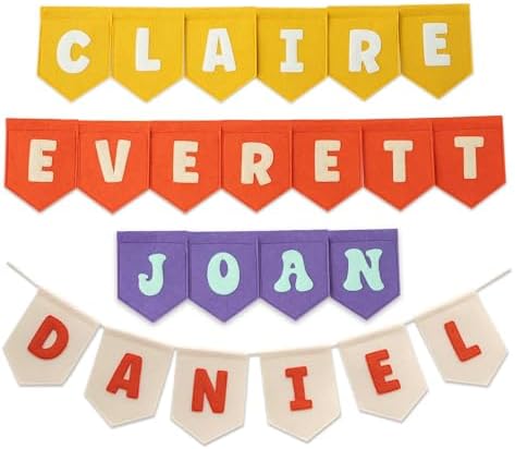 Rosanbella Personalized Name Felt Bunting Banner