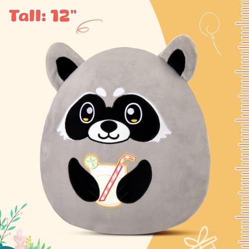 Glow Guards 12-Inch Raccoon Plush Pillow