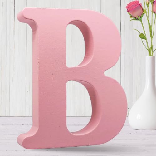 AOCEAN 8 Inch Pink Wood Letters for Wall Decor