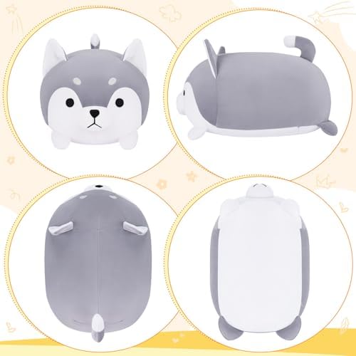 Achwishap Kawaii Husky Plush Pillow