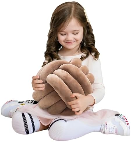 KEBAIHUA Knot Ball Pillow Round Plush Throw Cushion