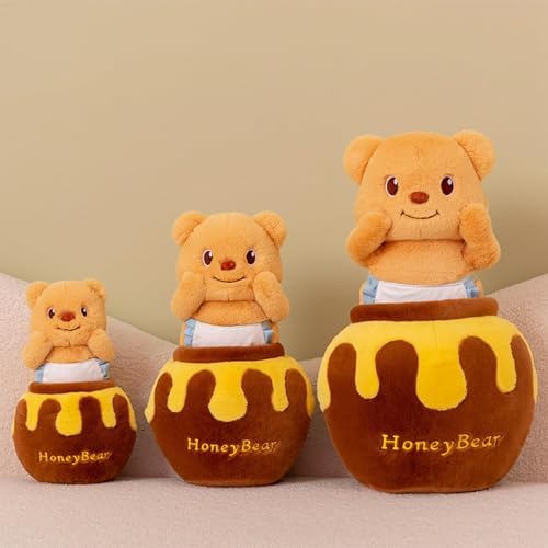 Cute Bear Plush Pillow with Honey Bar