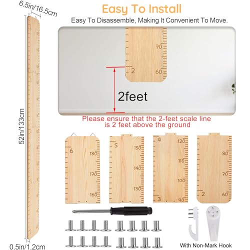 Unicorn Castle Wooden Wall Height Chart