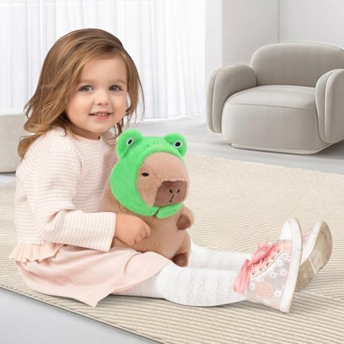RichRabbit Frog Head Capybara Plush Pillow