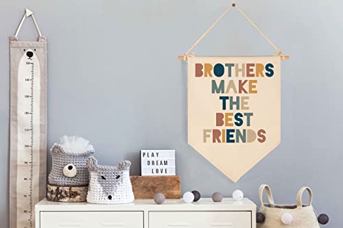 Brothers Make Best Friends Pennant Flag Decor