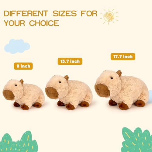 Capybara Plushie Pillow for Kids 9 Inch