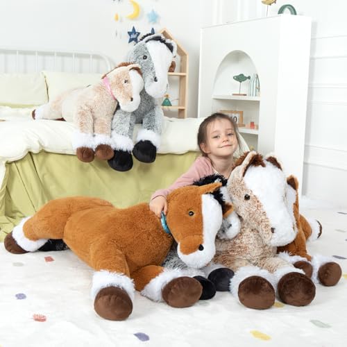 MaoGoLan Large Ridable Plush Horse Toy