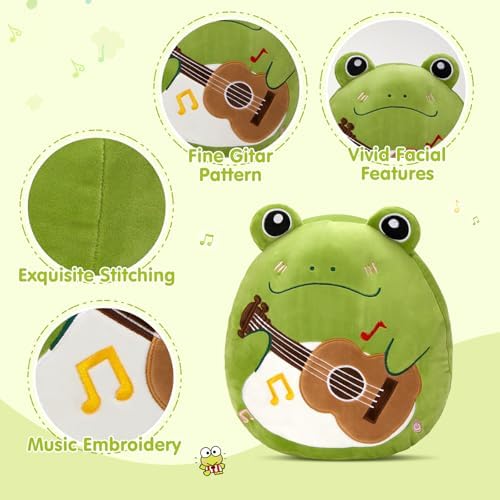 Light Up Singing Frog Plush Pillow