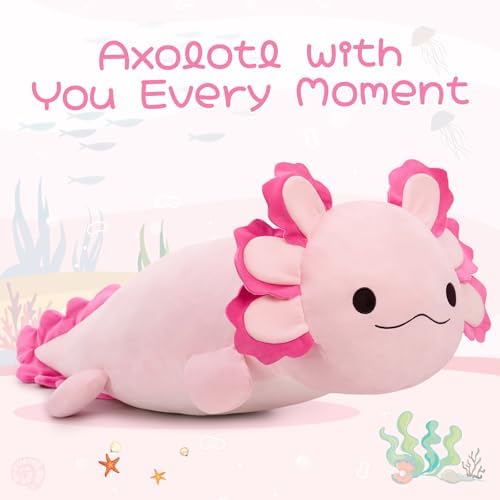 MaoGoLan 47 Inch Giant Axolotl Plush Pillow