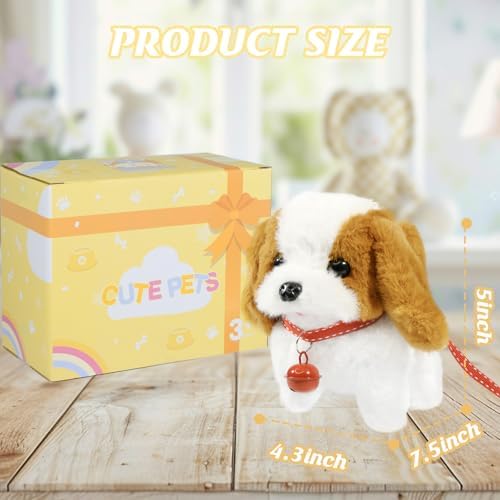 Plush Walking Dog Toy with Leash