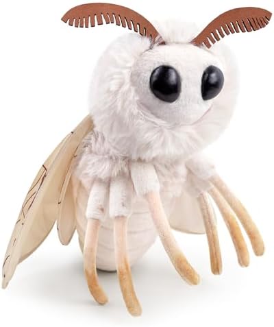 ZHONGXIN MADE Silk Moth Plush Pillow Toy 12in