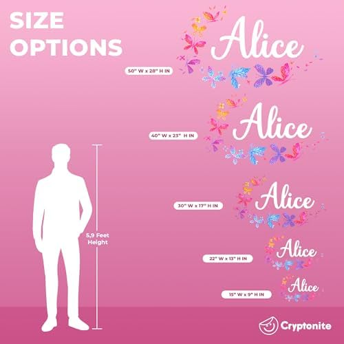 Personalized Name Wall Decals for Girls Bedroom 1