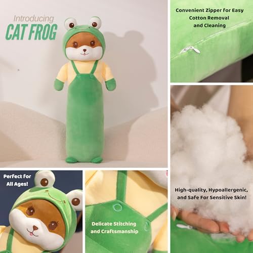 Cute Frog Plush Pillow 248 Hugging Toy for Anxiety and Sleep