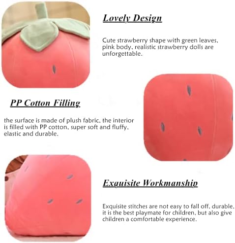 Soft Fruit Stuffed Strawberry Plush Pillow for Kids