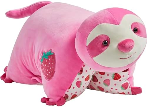 Pillow Pets Sweet Scented Strawberry Sloth Puff