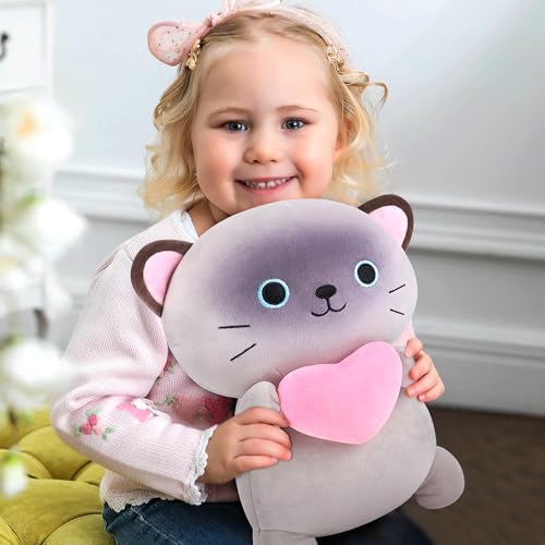 14 Inch Siamese Cat Plush Pillow