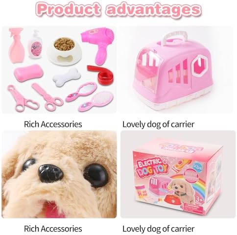 Volmop 14PCS Interactive Plush Dog Toy Set