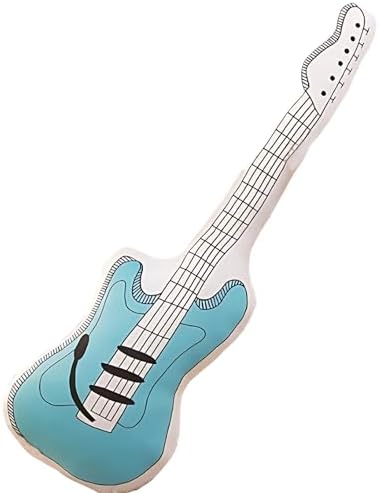 236 Inch Blue Guitar Plush Throw Pillow