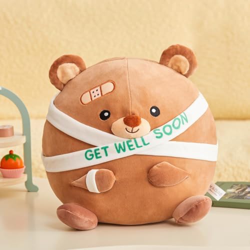 Get Well Soon Teddy Bear Plush Pillow