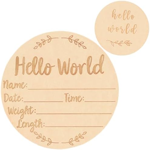 Wooden Baby Announcement Sign Double Sided