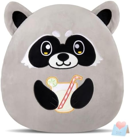 Glow Guards 12-Inch Raccoon Plush Pillow