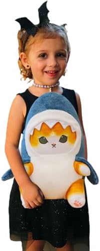 Kawaii Shark Cat Plush Pillow Toy 9 Inch