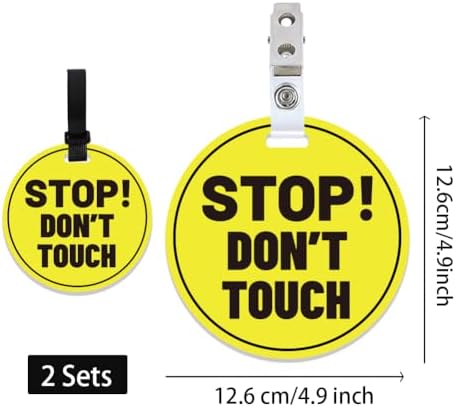 PLIGREAT 2 Pack Yellow Stop Touch Baby Sign