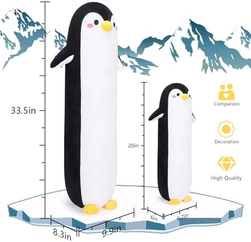 Cute Long Penguin Plush Pillow for Hugging