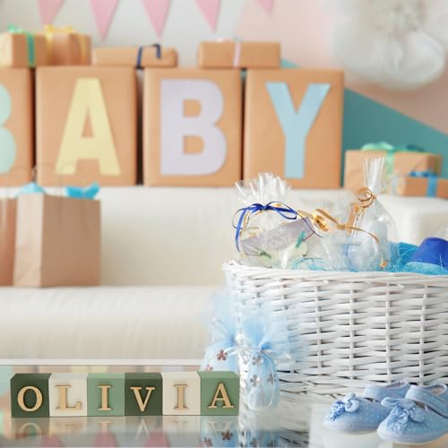 Kigley 8 Letter Wooden Name Sign Blocks 1