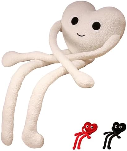 White Heart Plush Pillow 3937in